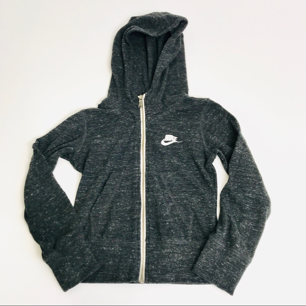 Kids Nike Zip Down Hoodie Size XS/4/5 Gray - Picture 2 of 9